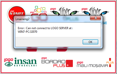 ErrorCan not connect to Logo SERVER at 32070 çözümünu bulacaksınız