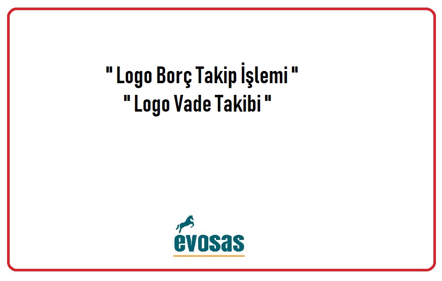 logo borç takip işlemi