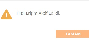 Logo Cari Hesap Kartı Hızlı Erişim Penceresi