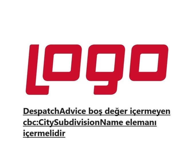 DespatchAdvice boş değer içermeyen cbc:CitySubdivisionName elemanı içermelidir
