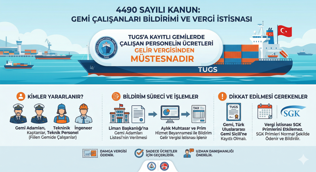 4490 Sayılı Kanun Kapsamında Gemi Çalışanları Bildirimi