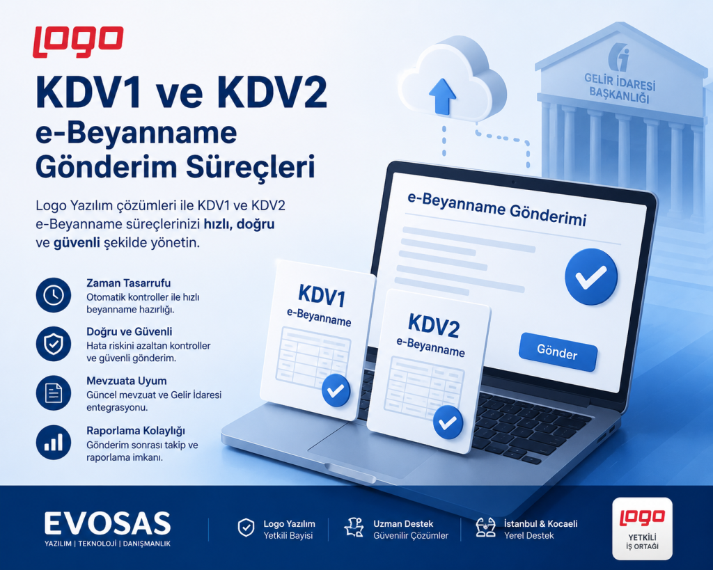 KDV1 ve KDV2 e-Beyanname Gönderim Süreçleri